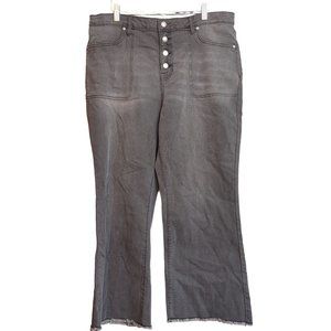 Frye And CO. Women's Black Denim Capri Bootcut Jeans 20W